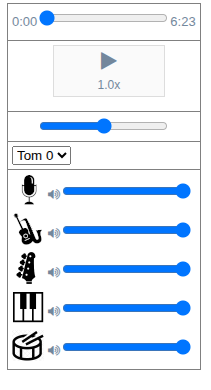 Tela do Apartigi separando voz e instrumentos de uma música